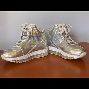 Dolls Kill holographic, light-up sneakers. Size 9